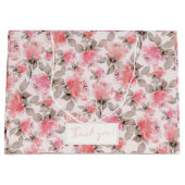 Romantisch - Vintages Aquarellpapier der Rose Große Geschenktüte (Vorderseite)