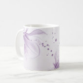 romantisch violette Blumen botanisch Kaffeetasse (Vorderseite Links)