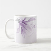 romantisch violette Blumen botanisch Kaffeetasse (Links)