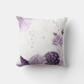 romantisch violette Blumen botanisch Kissen (Vorderseite)