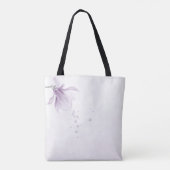 romantisch violette Blumen botanisch Tasche (Rückseite)