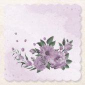 romantisch violette Blumen botanisch Untersetzer (Vorderseite)
