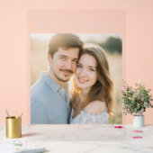 Romantisch Warmer Minimalistischer Foto Acrylschild (Hochzeit)
