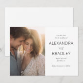 Romantisch Warmer Minimalistischer Foto Save The Date (Vorne/Hinten)