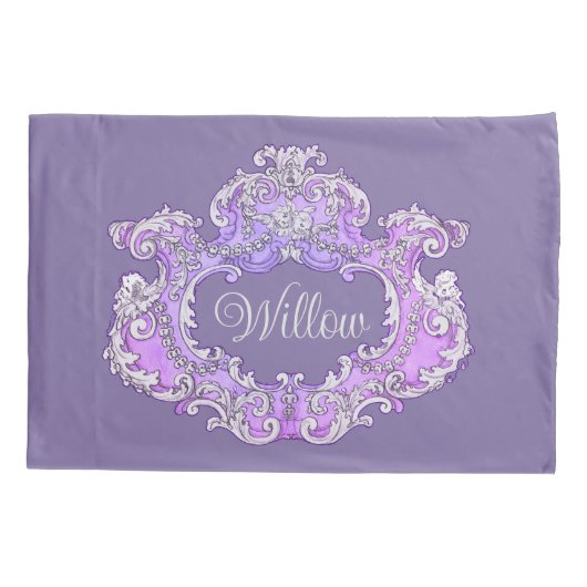 Romantisch, weiblich, Personalisiert Kissenbezug (Rückseite)