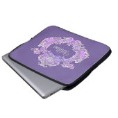 Romantisch, weiblich, Personalisiert Laptopschutzhülle (Vorne Knopf)