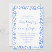 Romantisch weich Hübsches Weiß Moderne Blume Einladung (Vorderseite)