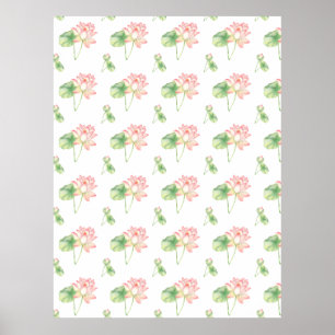 Romantische С Lotus-Blume Poster