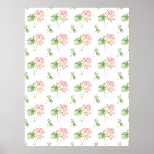 Romantische С Lotus-Blume Poster (Vorne)