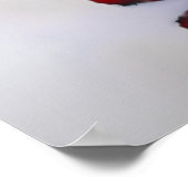 Romantische 16 Tisch Rote Rose Hochzeitskarte Poster (Ecke)