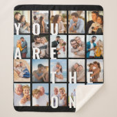 Romantische 20 Foto Collage Sie sind die Einschwar Sherpadecke (Vorderseite)