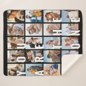 Romantische 20 Foto Collage Sie sind die Einschwar Sherpadecke (Vorderseite (Horizontal))