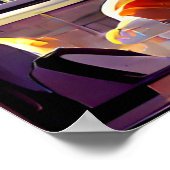 Romantische Abendbrise, digitales Malteposter Poster (Ecke)