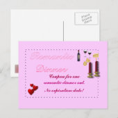 Romantische Abendkarte Postkarte (Vorne/Hinten)