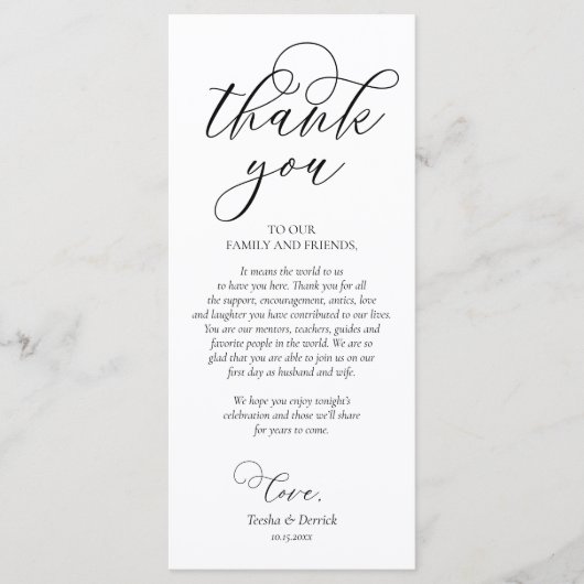 Romantische Abendstimmung mit Karte (Vorderseite)