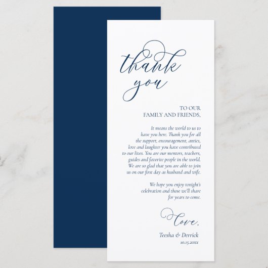 Romantische Abendstimmung mit Karte (Vorne/Hinten)