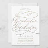 Romantische Abschluss-Feier Einladung (Vorderseite)