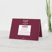 Romantische abstrakte Jubiläumskarte Dankeskarte (Rückseite)