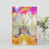Romantische abstrakte Orchideenmalerei Briefpapier (Stehend Vorderseite)