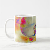 Romantische abstrakte Orchideenmalerei Kaffeetasse (Links)