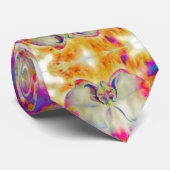 Romantische abstrakte Orchideenmalerei Krawatte (Gerollt)