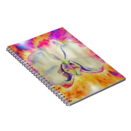 Romantische abstrakte Orchideenmalerei Notizblock (Rechte Seite)