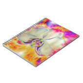 Romantische abstrakte Orchideenmalerei Notizblock (Linke Seite)