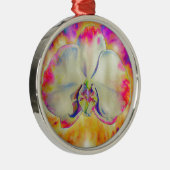 Romantische abstrakte Orchideenmalerei Ornament Aus Metall (Rechts)