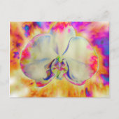 Romantische abstrakte Orchideenmalerei Postkarte (Vorderseite)