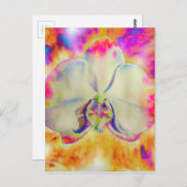 Romantische abstrakte Orchideenmalerei Postkarte (Vorne/Hinten)