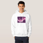 Romantische Abstrakte rosa Herzdesign auf Lila Hoodie (Vorne ganz)