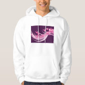 Romantische Abstrakte rosa Herzdesign auf Lila Hoodie (Vorderseite)