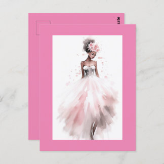 Romantische Afrikanische Brautbrücke Postkarte