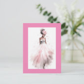 Romantische Afrikanische Brautbrücke Postkarte (Stehend Vorderseite)