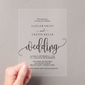 Romantische Akryleische Hochzeitseinladung Acryleinladungen (Insitu (Handheld))