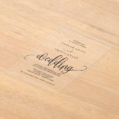 Romantische Akryleische Hochzeitseinladung Acryleinladungen (Ablage )