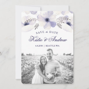 Romantische Anemone Save the Date