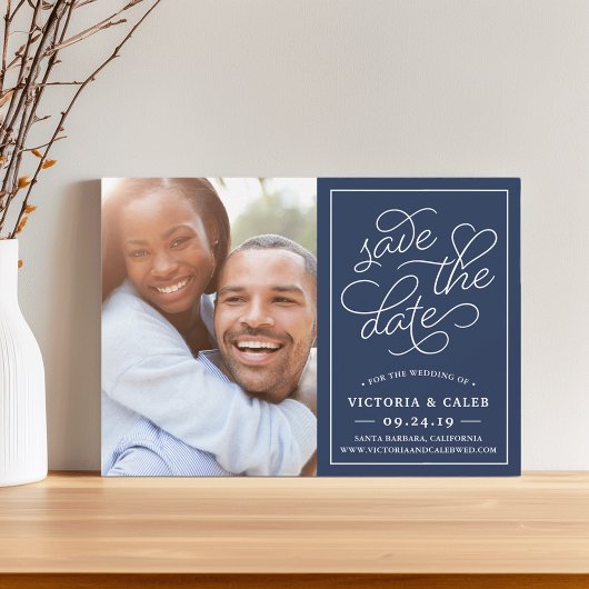 Romantische Anfrage Foto Save the Date Karte | Mar