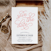 Romantische Anfrage | Typografie Save the Date-Kar Save The Date