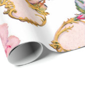 ROMANTISCHE ANGEL ANSAMMLUNG PINK ROSES GESCHENKPAPIER (Rolleneckpunkt)