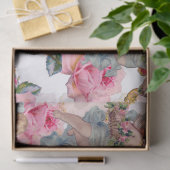 ROMANTISCHE ANGEL ANSAMMLUNG PINK ROSES SEIDENPAPIER (Geschenk)