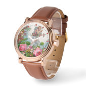 ROMANTISCHE ANGEL ANSAMMLUNG PINK ROSES UND BLUME ARMBANDUHR (Winkel)