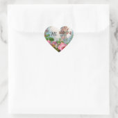 ROMANTISCHE ANGEL ANSAMMLUNG PINK ROSES UND BLUME Herz-Aufkleber (Tasche)