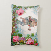 ROMANTISCHE ANGEL ANSAMMLUNG PINK ROSES UND BLUME ZIERKISSEN (Rückseite(Vertikal))