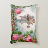 ROMANTISCHE ANGEL ANSAMMLUNG PINK ROSES UND BLUME ZIERKISSEN (Vorderseite(Vertikal))