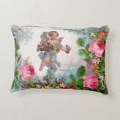 ROMANTISCHE ANGEL ANSAMMLUNG PINK ROSES UND BLUME ZIERKISSEN (Rückseite)