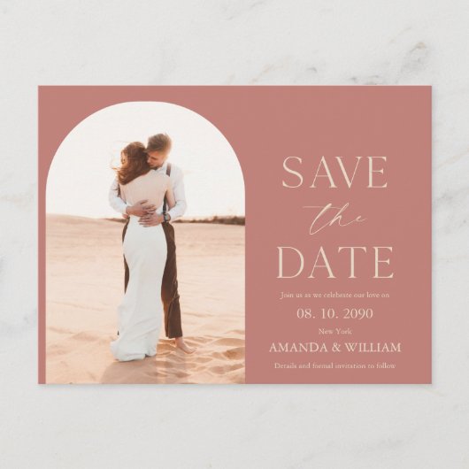 Romantische Ankündigung Datum freihalten Postkarte (Vorderseite)