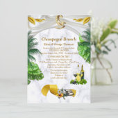 Romantische Ankündigungen von tropischen Hochzeite (Stehend Vorderseite)