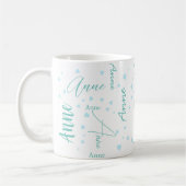 Romantische Anne (individuelle Name) zartes blaues Kaffeetasse (Links)