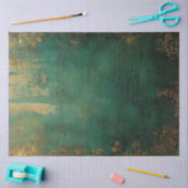 Romantische antike Emerald- und Gold-Designserie 1 Seidenpapier (Basteln)